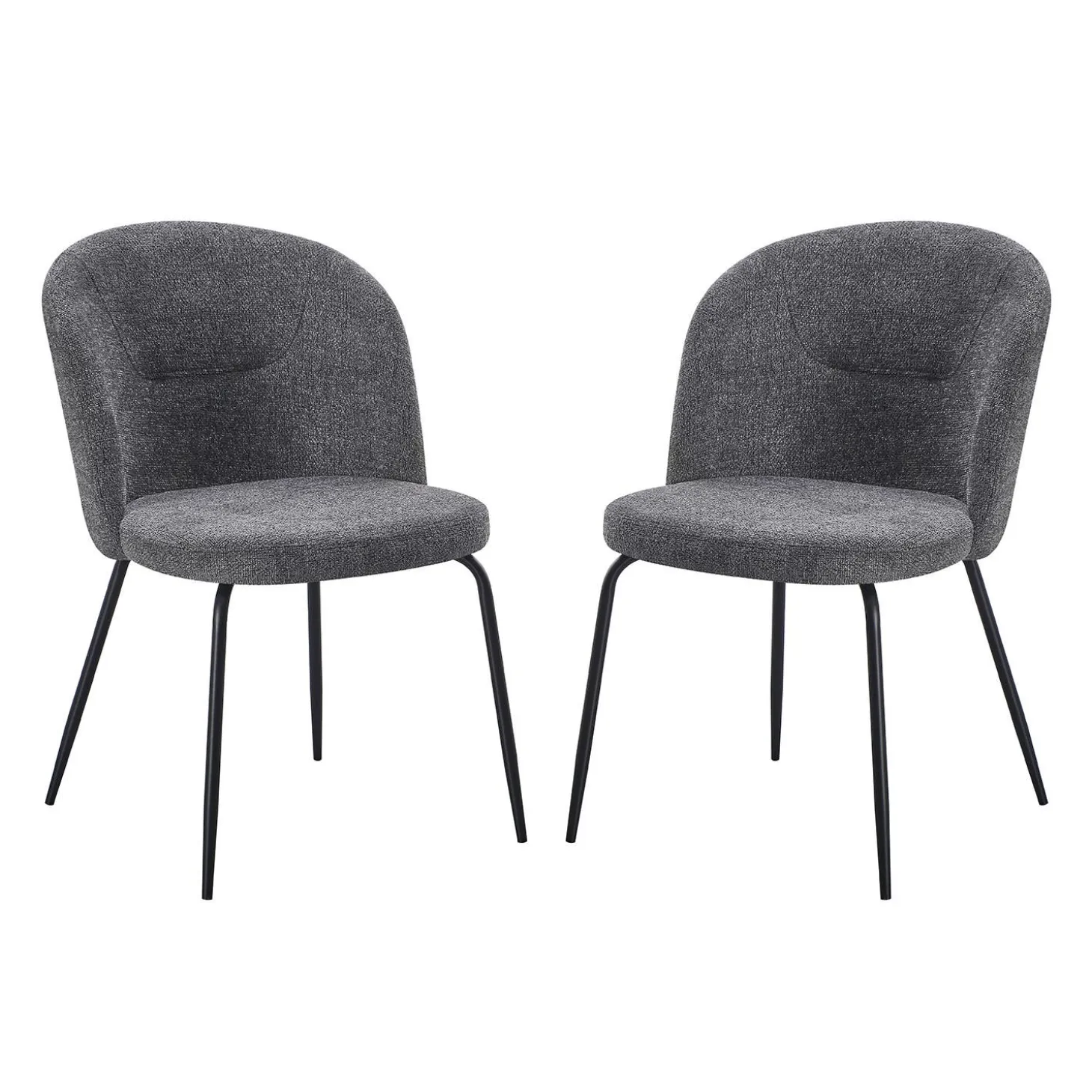 Chaises rembourrées (bte de 2) - gris