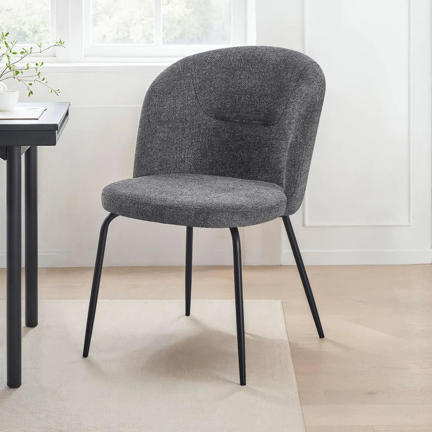 Chaises rembourrées (bte de 2) - gris