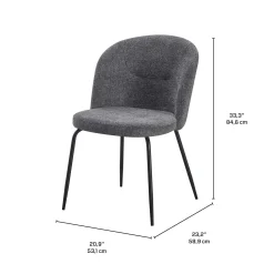 Chaises rembourrées (bte de 2) - gris