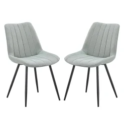 Chaises rembourrées (bte de 2) - gris