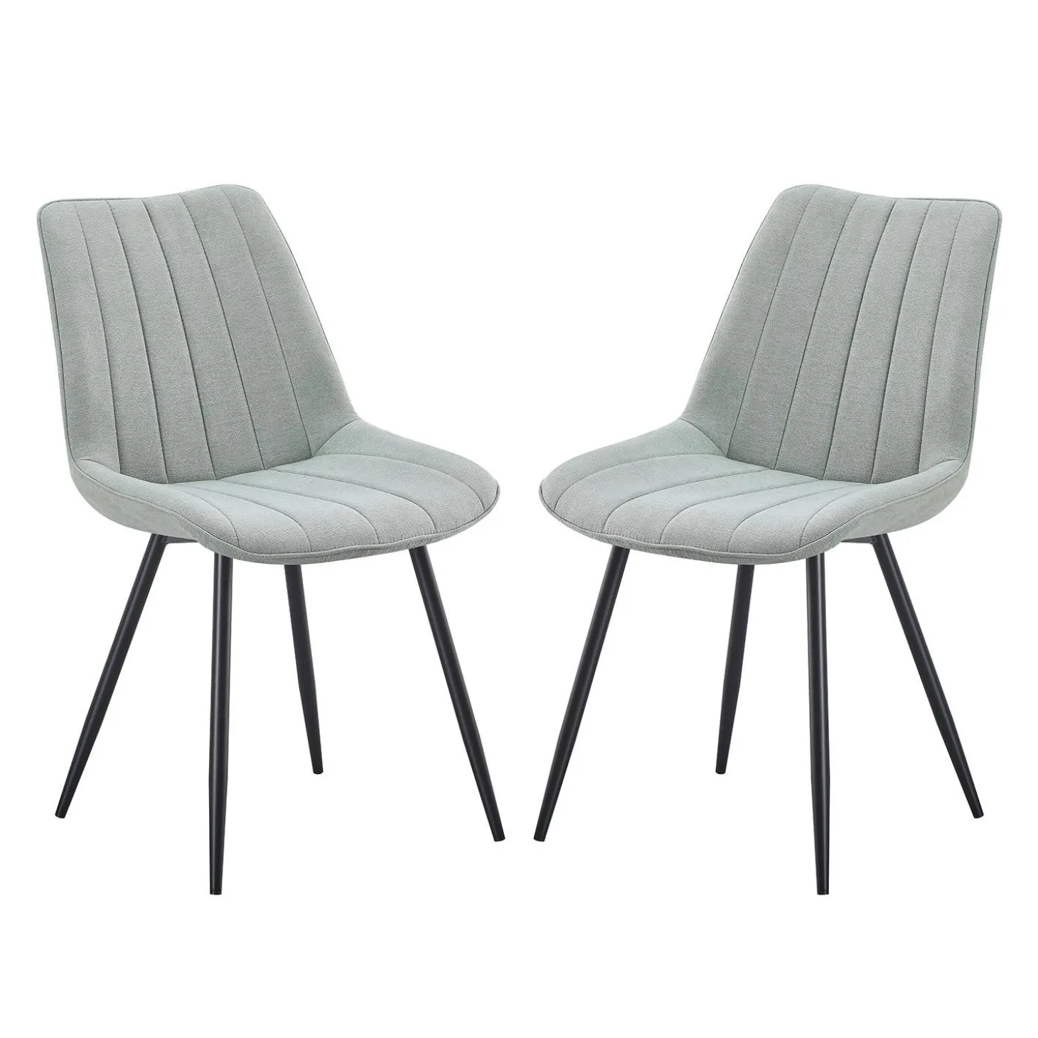 Chaises rembourrées (bte de 2) - gris