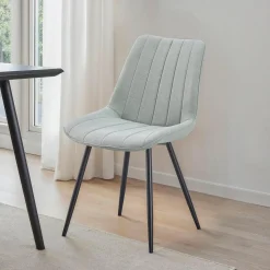 Chaises rembourrées (bte de 2) - gris