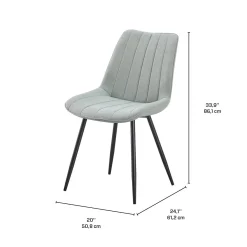 Chaises rembourrées (bte de 2) - gris
