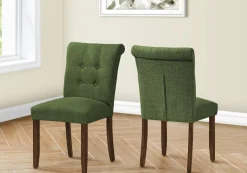 Chaises rembourrées (bte de 2) - vert - Monarch