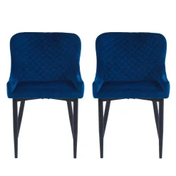 Chaises rembourrées (bte de 2) - bleu