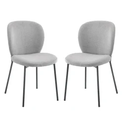 Chaises rembourrées (bte de 2) - gris
