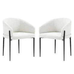 Chaises rembourrées (bte de 2) - blanc