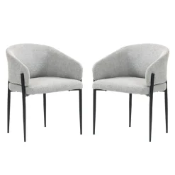Chaises rembourrées (bte de 2) - gris