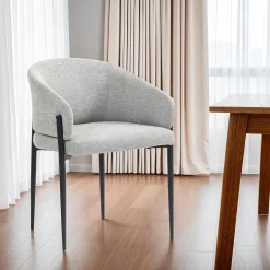 Chaises rembourrées (bte de 2) - gris