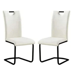 Chaises rembourrées (bte de 2) - blanc