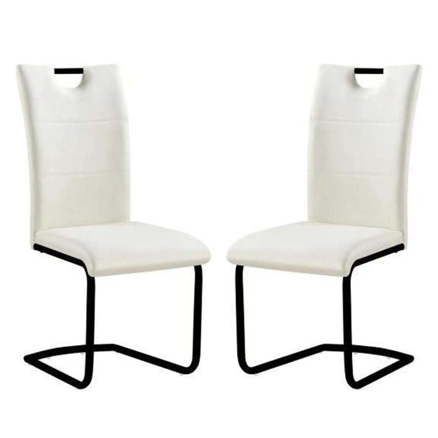 Chaises rembourrées (bte de 2) - blanc