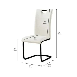 Chaises rembourrées (bte de 2) - blanc