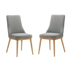 Chaises rembourrées (bte de 2) - gris