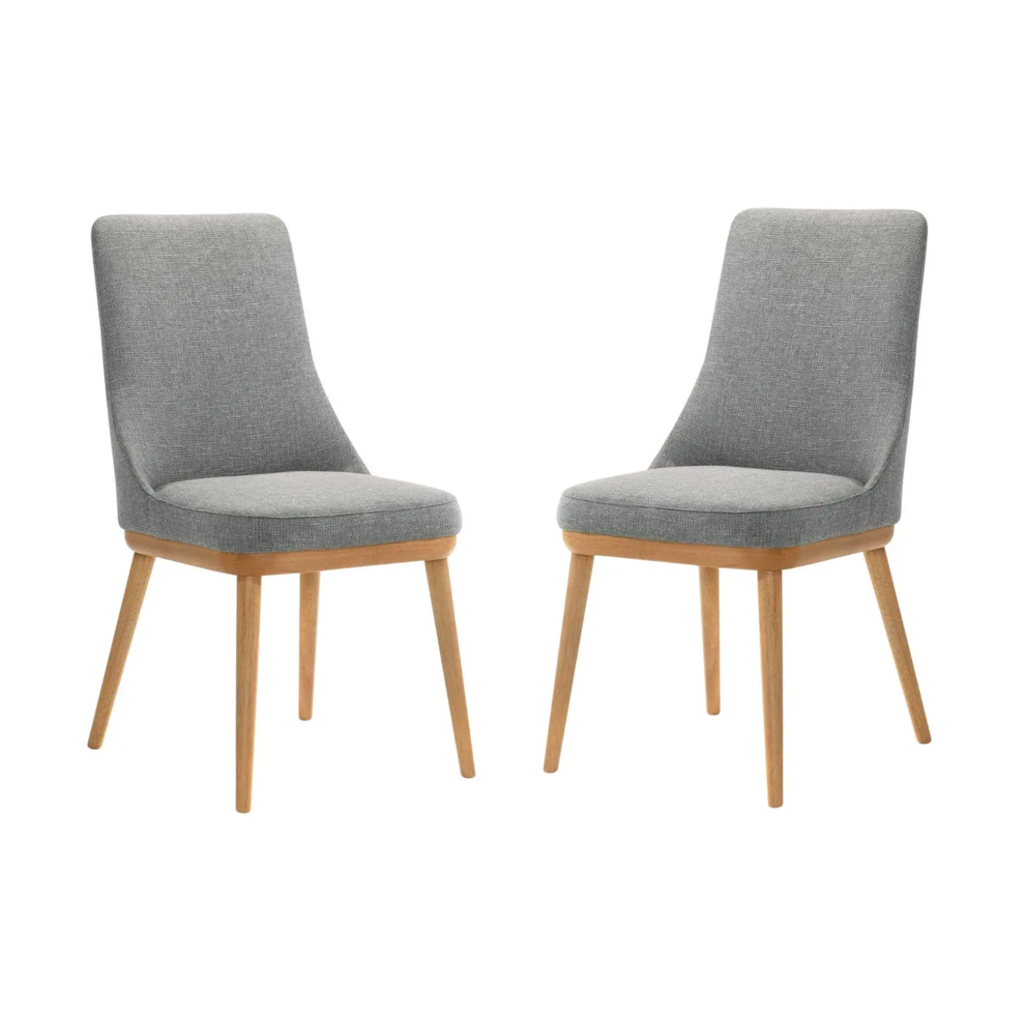 Chaises rembourrées (bte de 2) - gris