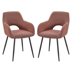 Chaises rembourrées (bte de 2) - rouille