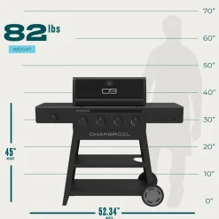 Charbroil Barbecue au gaz propane avec 4 brûleurs - 36 000 BTU