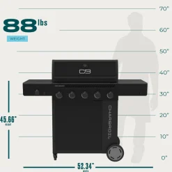Charbroil Barbecue au gaz propane avec 5 brûleurs - 47 000 BTU
