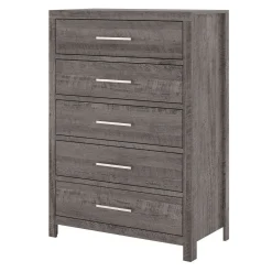 Chiffonnier 5 tiroirs - gris
