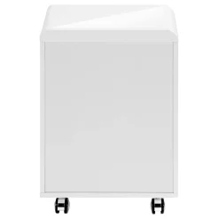 Classeur - 3 tiroirs, blanc lustré sur roulettes - Monarch