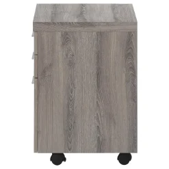 Classeur - 3 tiroirs, taupe foncé sur roulettes - Monarch