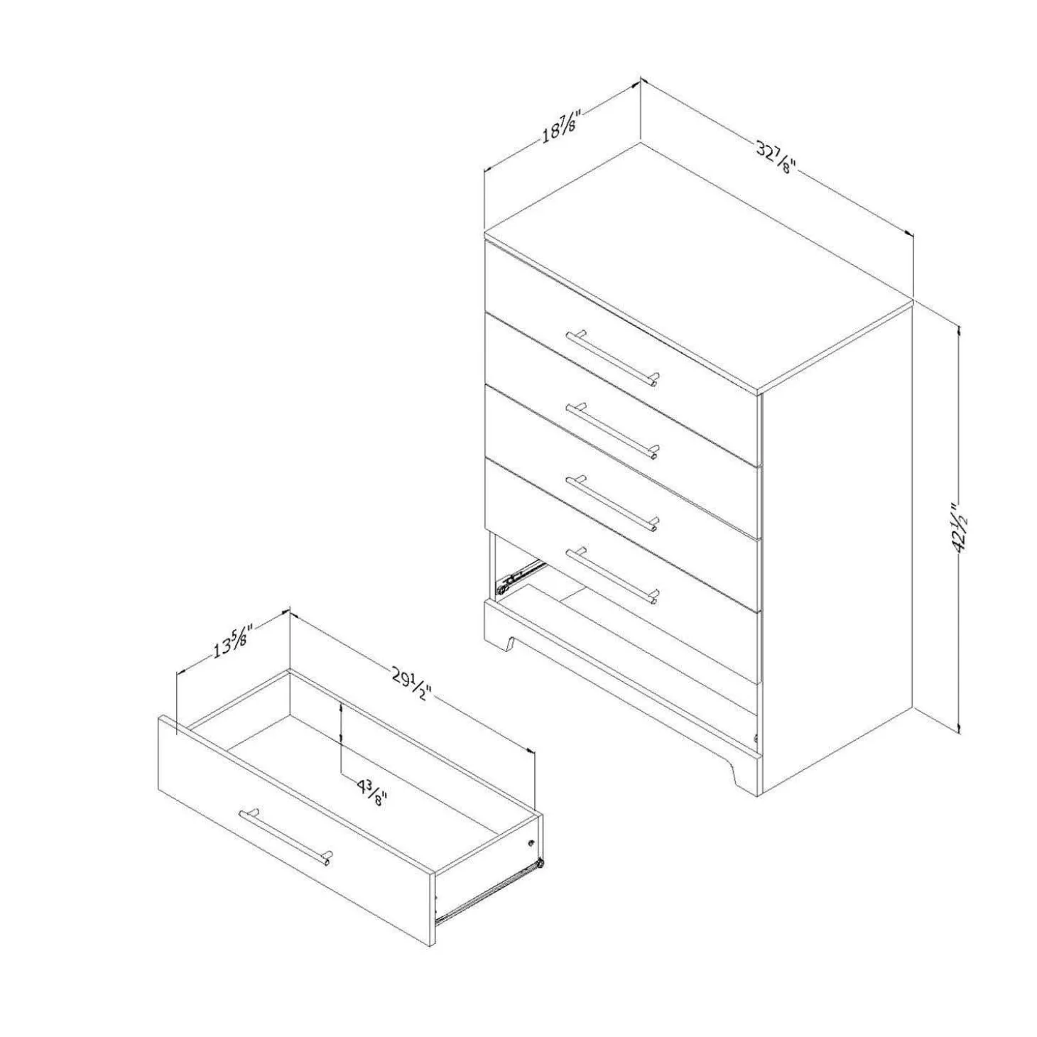 Commode 5 tiroirs - South Shore