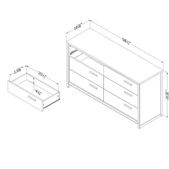 Commode 6 tiroirs - South Shore