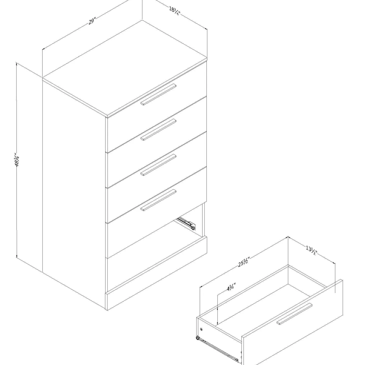 Commode 5 tiroirs - South Shore