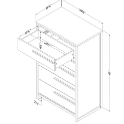 Commode 5 tiroirs - South Shore