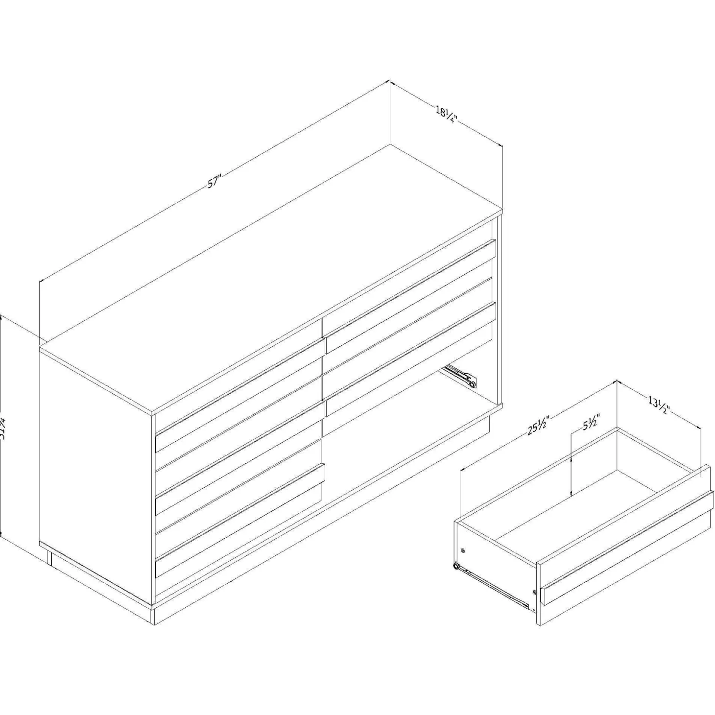 Commode 6 tiroirs - South Shore