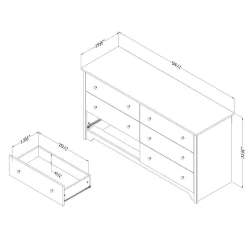 Commode 6 tiroirs - South Shore