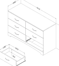 Commode 6 tiroirs - South Shore