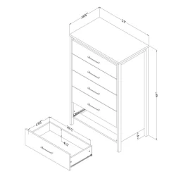 Commode 5 tiroirs - South Shore