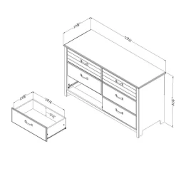 Commode 6 tiroirs - South Shore
