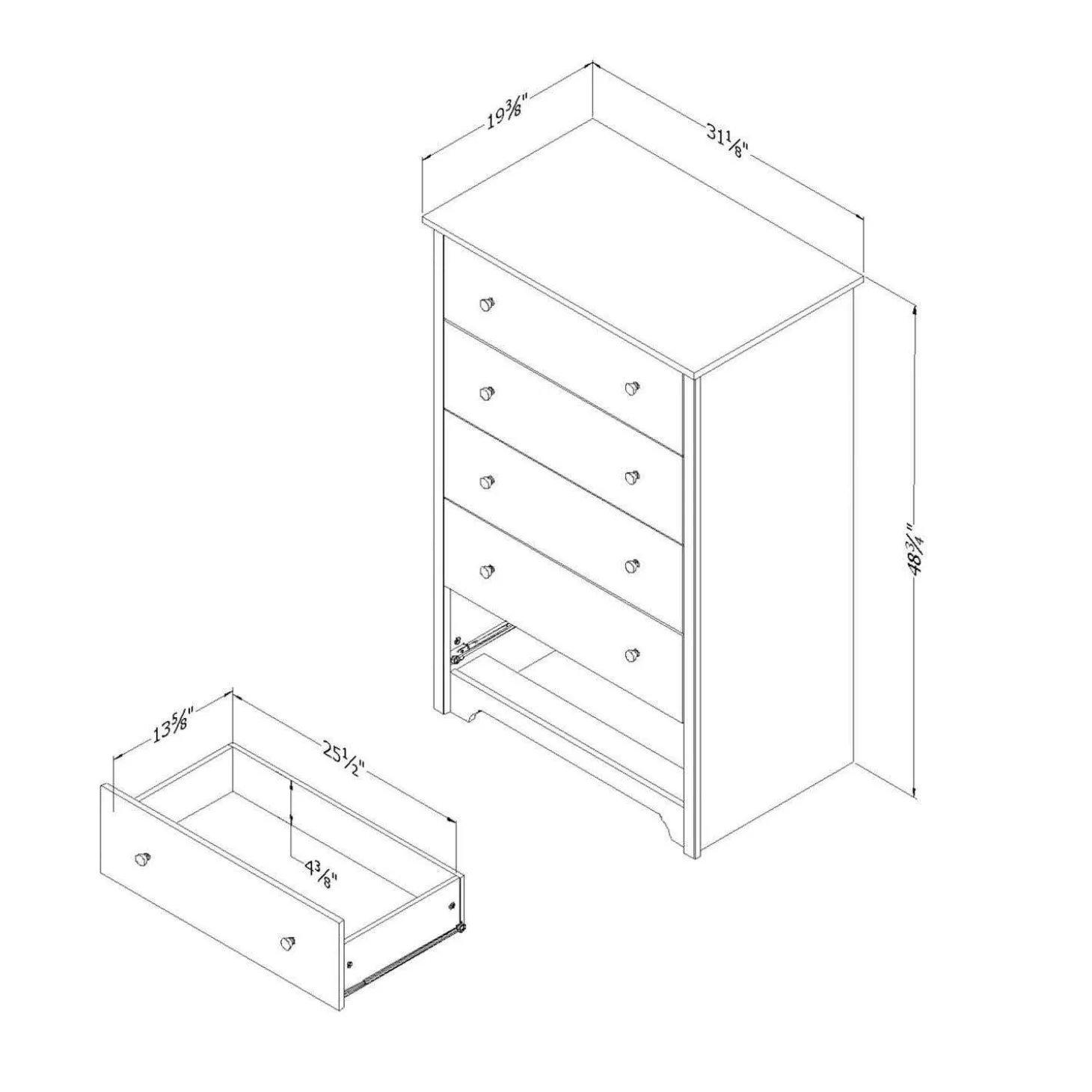 Commode 5 tiroirs - South Shore