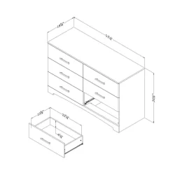 Commode 6 tiroirs - South Shore