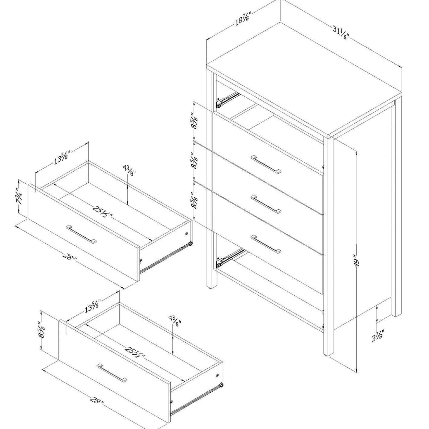 Commode 5 tiroirs - South Shore