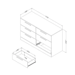 Commode 6 tiroirs - South Shore