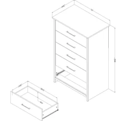 Commode 5 tiroirs - South Shore