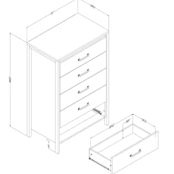 Commode 5 tiroirs - South Shore