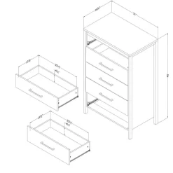 Commode 5 tiroirs - South Shore