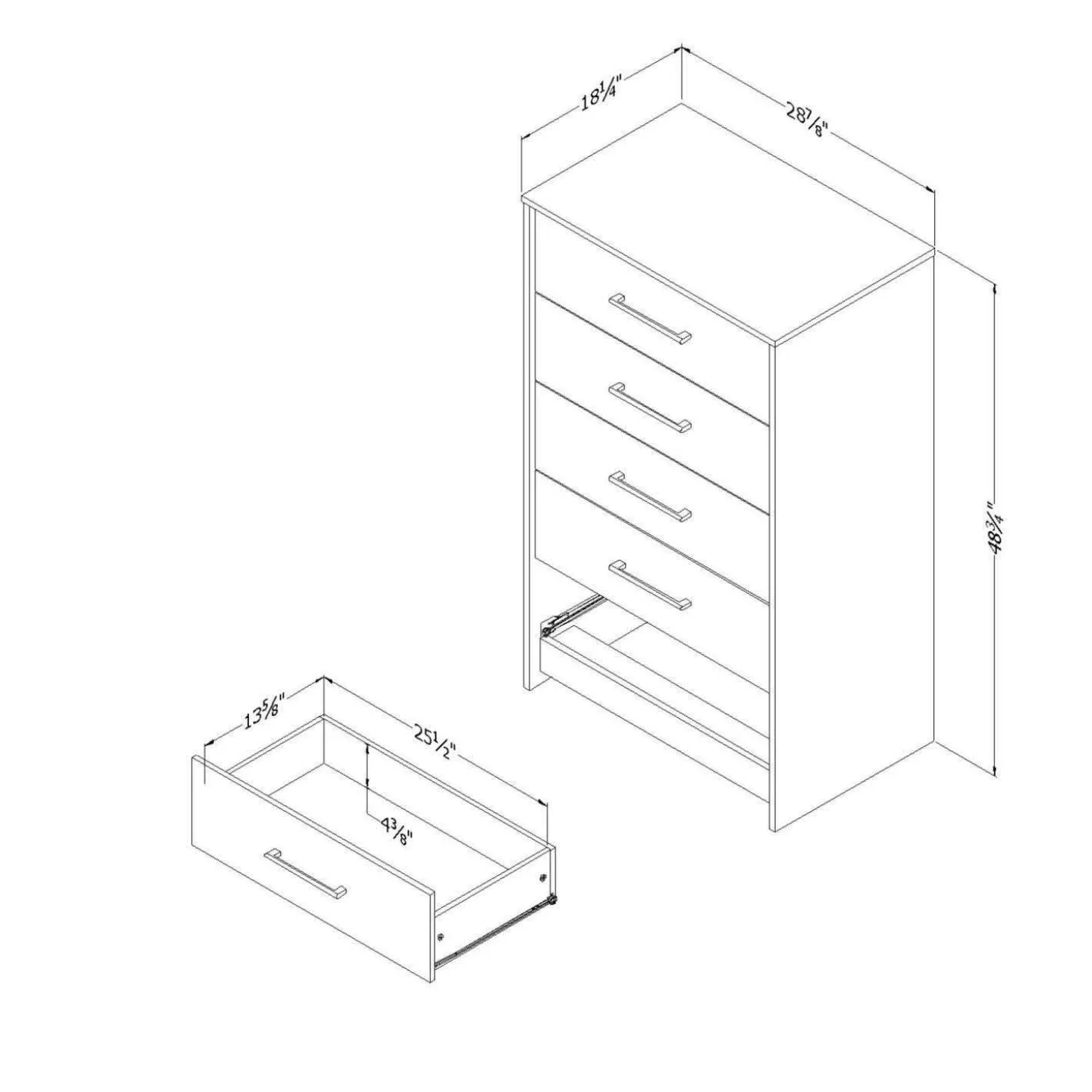Commode 5 tiroirs - South Shore