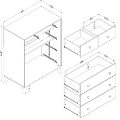 Commode 5 tiroirs - South Shore