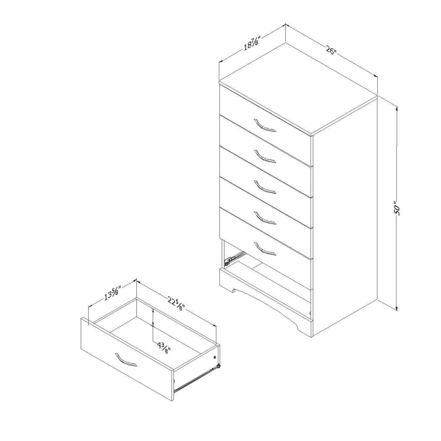 Commode 6 tiroirs - South Shore