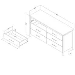 Commode 6 tiroirs - South Shore