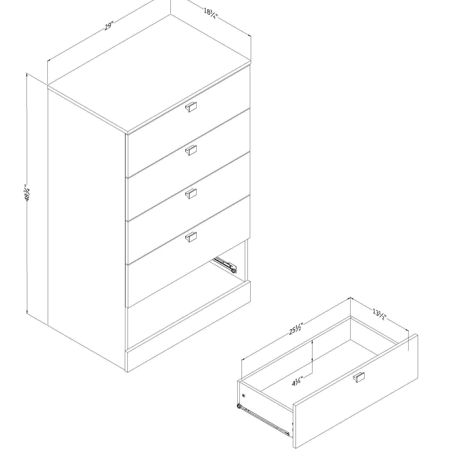 Commode 5 tiroirs - South Shore