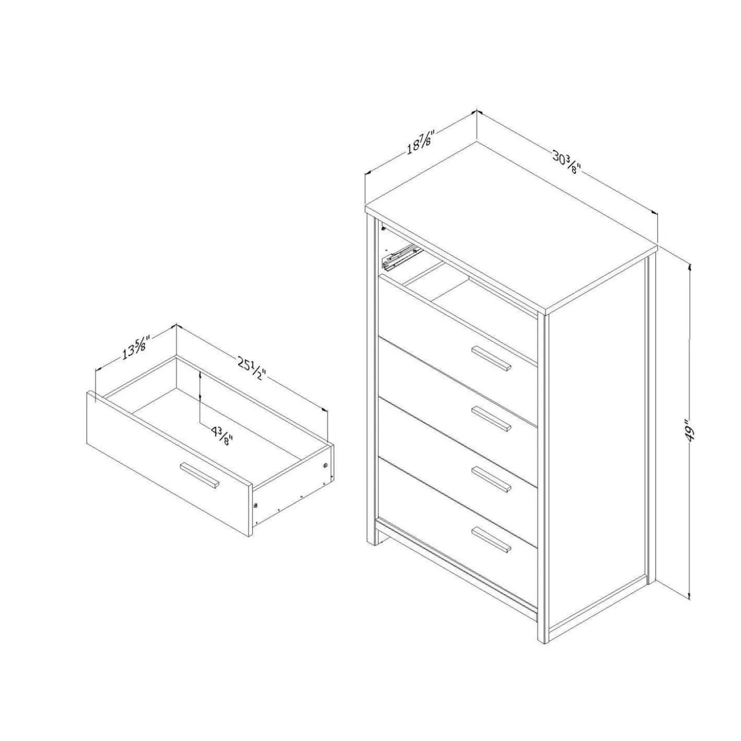 Commode 5 tiroirs - South Shore