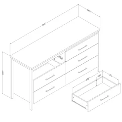 Commode 6 tiroirs - South Shore