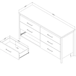 Commode 6 tiroirs - South Shore
