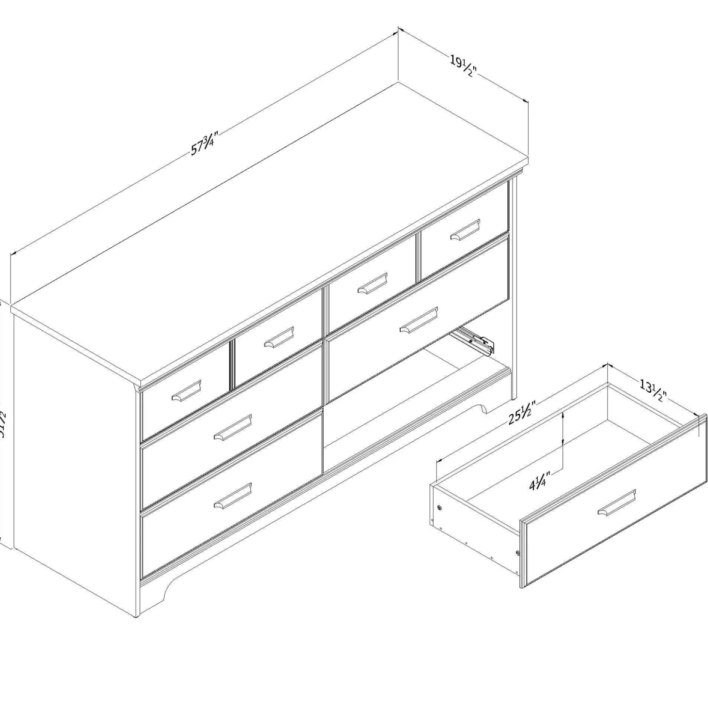 Commode 6 tiroirs - South Shore