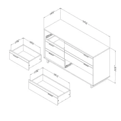 Commode 6 tiroirs - South Shore